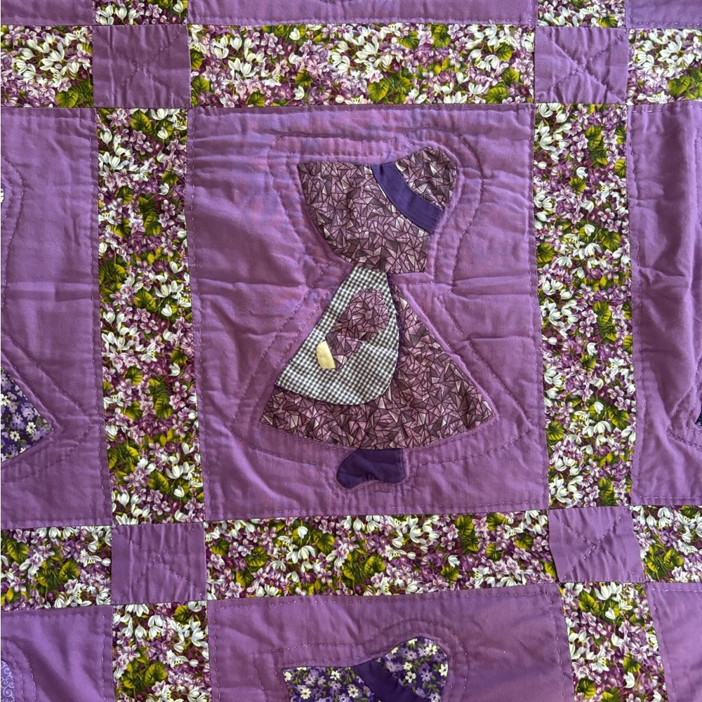 Vintage Purple Patchwork Quilt